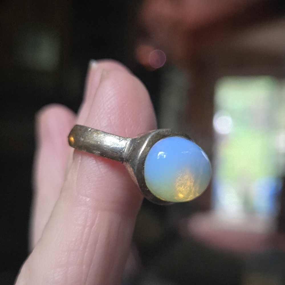 Opalite sterling Ring sz6.5 - Picture 3 of 7
